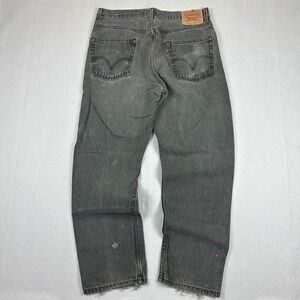 Faded Black Levis 550 Relaxed Fit Jeans 34x30